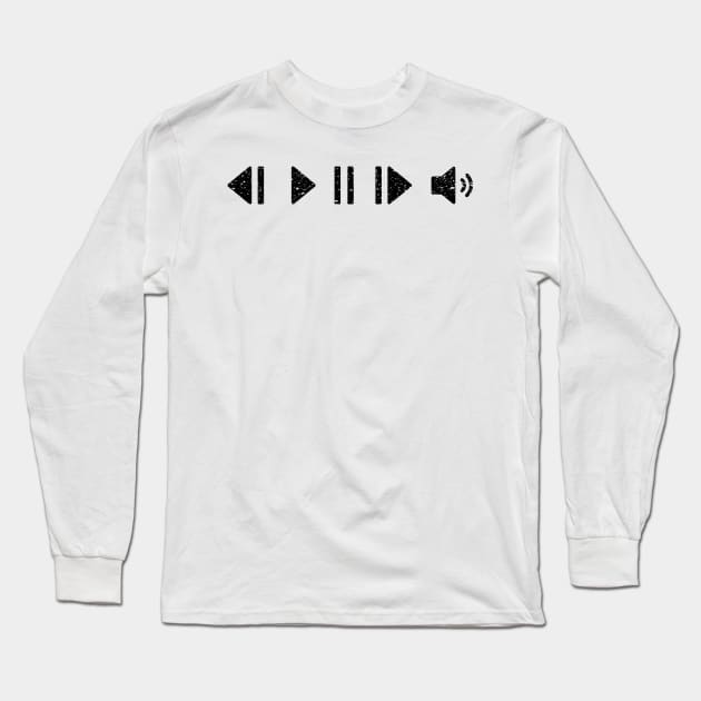 Black Music Controls Long Sleeve T-Shirt by ariel161